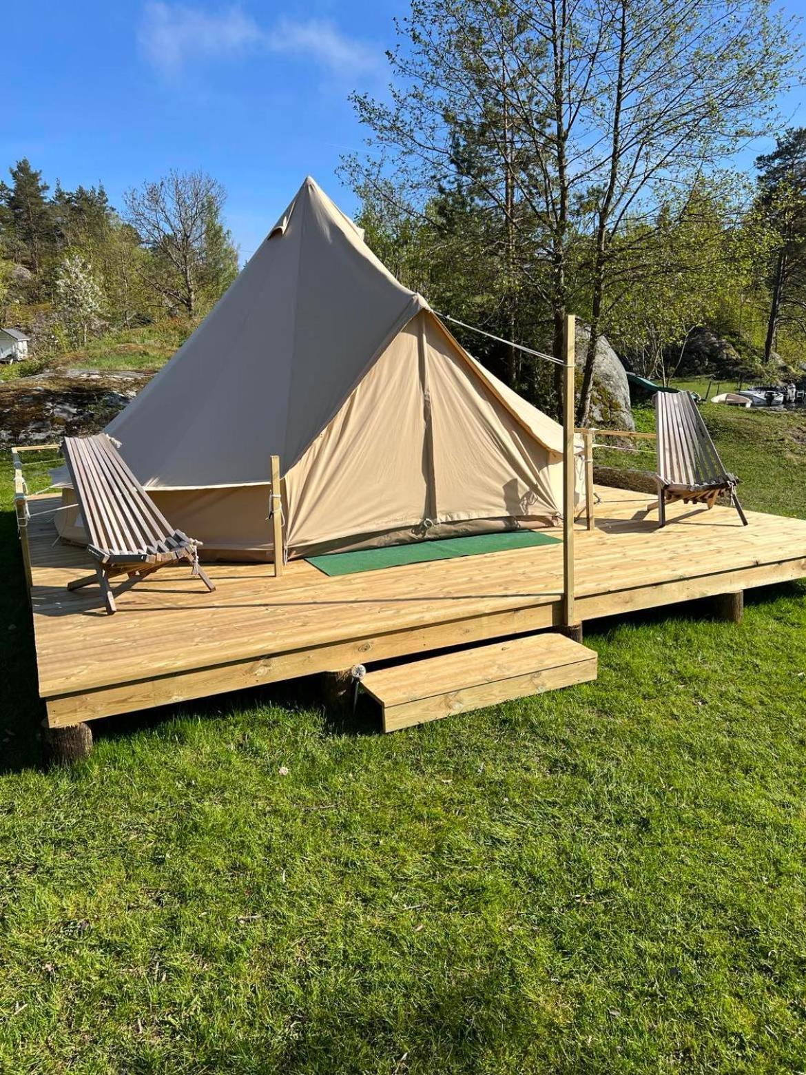Hotel Hommen Gard Glamping Risør Exteriér fotografie